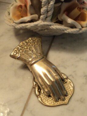 vintage brass Victorian hand clip